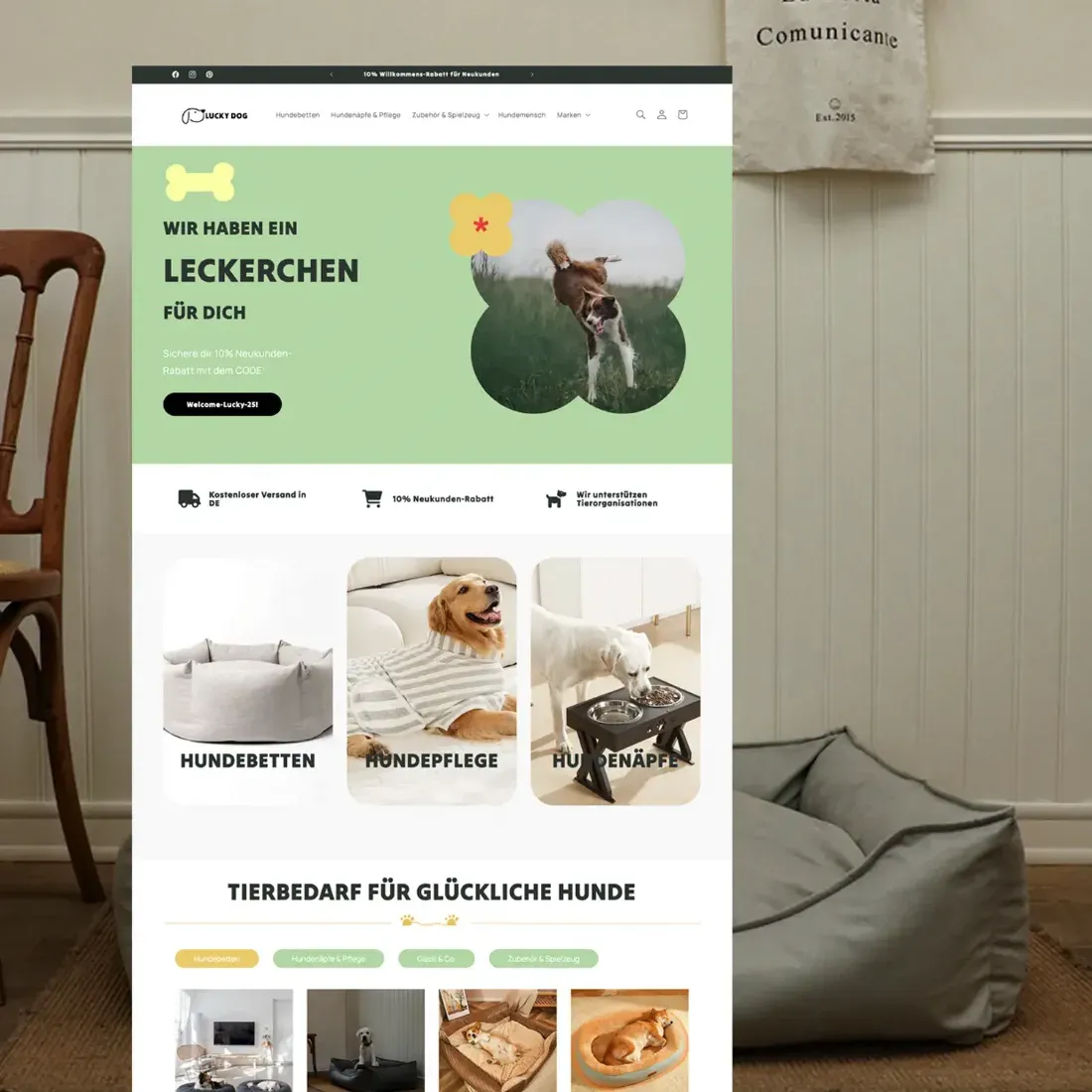 Lucky Dog Shop auf Shopify