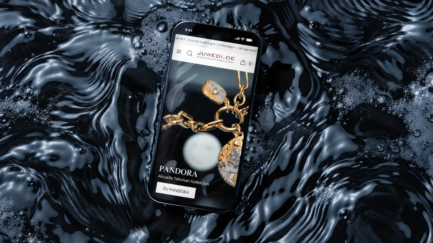 Shopify-Relaunch für Juwedi.de: Schmuck-Onlineshop auf dem Smartphone